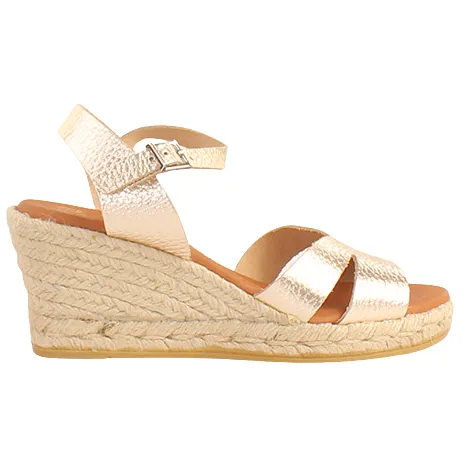 Oh My Sandals Sandals<Oh! My Sandals Ladies Wedge Sandals - 5742 - Metallic
