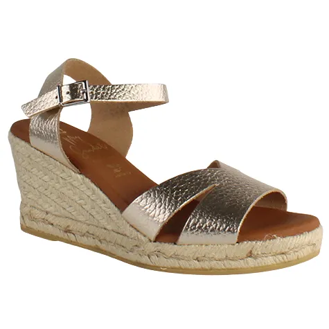 Oh My Sandals Sandals<Ladies Wedge Sandals - 5480 - Champagne