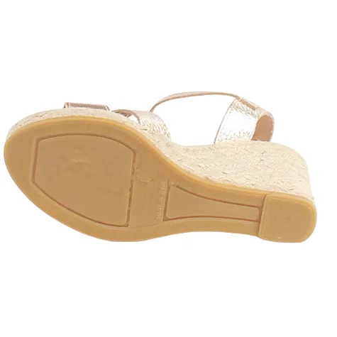 Oh My Sandals Sandals<Oh! My Sandals Ladies Wedge Sandals - 5746 - Metallic