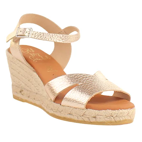 Oh My Sandals Sandals<Oh! My Sandals Ladies Wedge Sandals - 5742 - Metallic