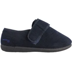 Padders Mens Larger Sizes | Mens Wide Fitting<Extra Wide Fit Velcro Slippers - Oliver - Navy