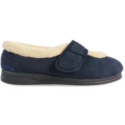 Padders Ladies Larger Sizes | Ladies Wide Fitting<Ladies Extra Wide Fit Slippers - Trixie - Navy