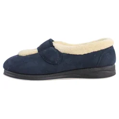 Padders Ladies Larger Sizes | Ladies Wide Fitting<Ladies Extra Wide Fit Slippers - Trixie - Navy