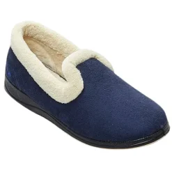 Padders Ladies Wide Fitting<Ladies Slippers - Repose - Navy