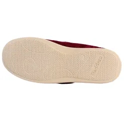 Padders Ladies Larger Sizes | Slippers<Ladies Velcro Boot Slippers - Hush - Burgundy