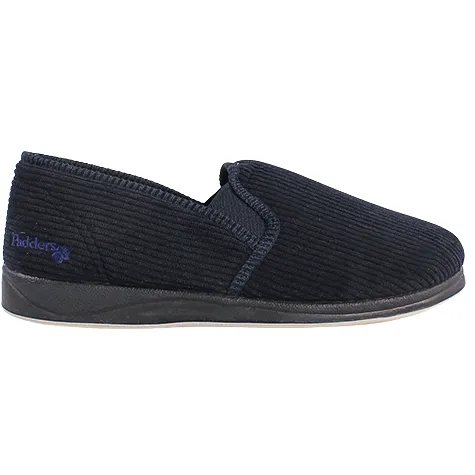 Padders Mens Larger Sizes | Slippers<Men's Slip On Slippers - Albert - Navy