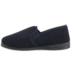 Padders Mens Larger Sizes | Slippers<Men's Slip On Slippers - Albert - Navy