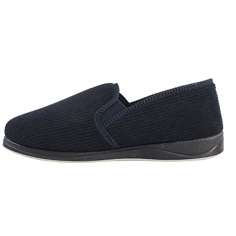 Padders Mens Larger Sizes | Slippers<Men's Slip On Slippers - Albert - Navy