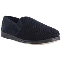 Padders Mens Larger Sizes | Slippers<Men's Slip On Slippers - Albert - Navy