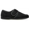 Padders Slippers<Men's Wide Fit Velcro Slippers - Harry - Black