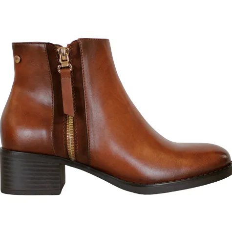 Patrizio Como Boots<Block Heeled Ladies Ankle Boots - Davos - Tan