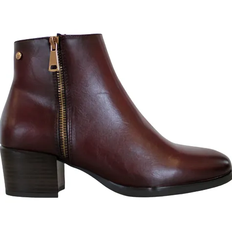 Patrizio Como Boots<Block Heeled Ladies Ankle Boots - Speicher - Burgundy