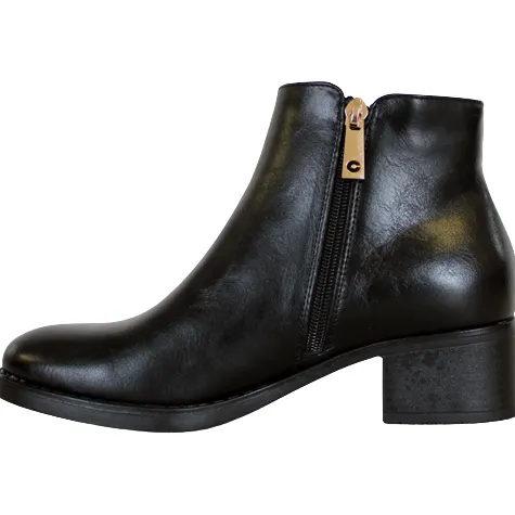 Patrizio Como Boots<Block Heeled Ladies Ankle Boots - Davos - Black