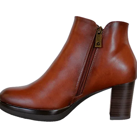 Patrizio Como Boots<Block Heeled Ankle Boots - Trogen - Tan