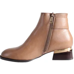 Patrizio Como Boots<Ladies Block Heeled Ankle Boots - Gonten - Beige