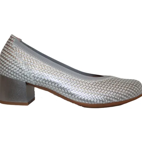 Pitillos Heels<Block Heeled Pumps - 5090 - Silver