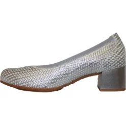 Pitillos Heels<Block Heeled Pumps - 5090 - Silver