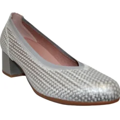 Pitillos Heels<Block Heeled Pumps - 5090 - Silver