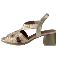 Pitillos Heels<Block Heeled Sandals - 5690 - Gold