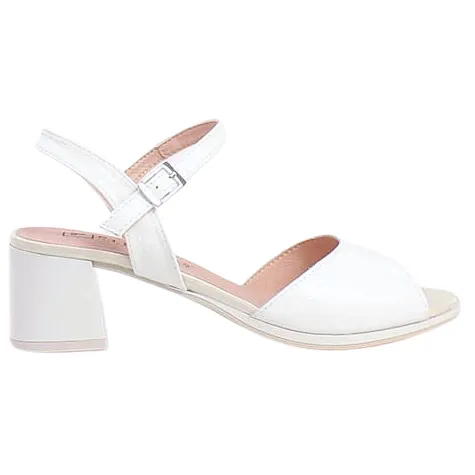 Pitillos Heels<Ladies Block Heeled Sandals - 10537 - Ice White