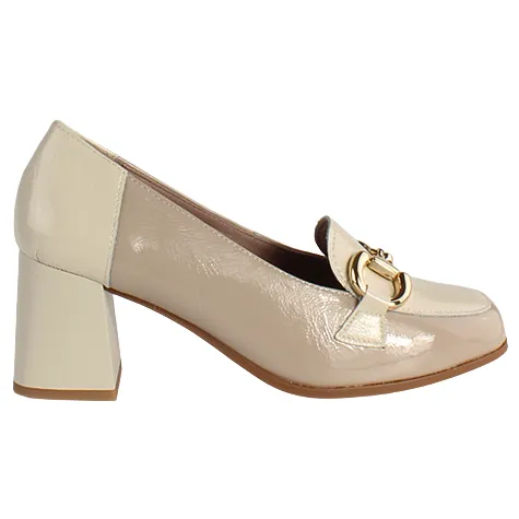 Pitillos Heels<Ladies Block Heeled Loafers - 5794 - Stone