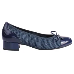 Pitillos Heels<Ladies Block Heeled Pumps - 10453 - Navy