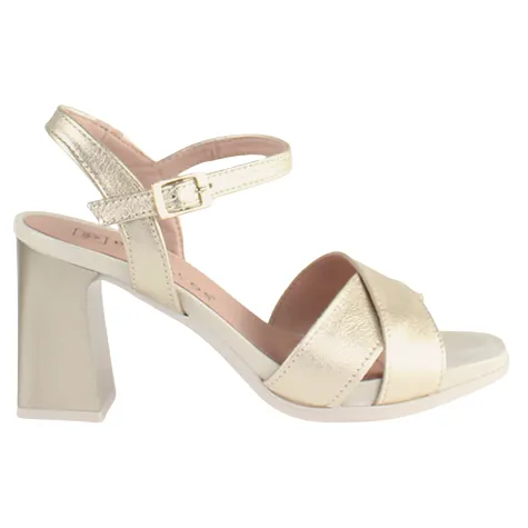 Pitillos Heels<Ladies Block Heeled Sandals - 5700 - Gold