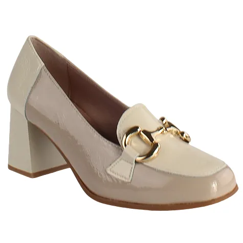 Pitillos Heels<Ladies Block Heeled Loafers - 5794 - Stone