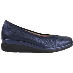 Pitillos Shoes<Ladies Low Wedge Pumps - 10373 - Navy