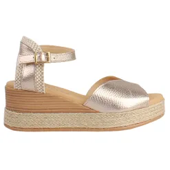Pitillos Sandals<Ladies Peep Toe Wedge Sandals - 10592 - Gold