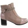 Redz Boots<Block Heeled Ankle Boots - F3924-Taupe