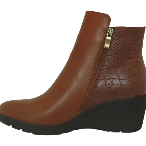 Redz Boots<Wedge Ankle Boots - R903 - Tan