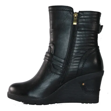 Redz Boots<Wedge Ankle Boots - H1192 - Black