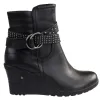 Redz Boots<Wedge Ankle Boots- F826 -Black