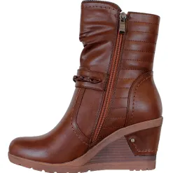 Redz Boots<Wedge Mid Boots - D3937 - Tan
