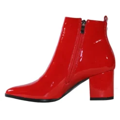 Redz Boots<Block Heel Ankle Boots - X3933 - Red Patent