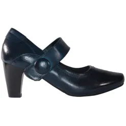 Redz Heels<Block Heel Courts- NL1170 - Navy