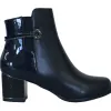 Redz Boots<Block Heeled Ankle Boots - F3921 - Navy
