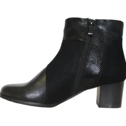 Redz Boots<Block Heeled Ankle Boots - CBN 1126 - Black