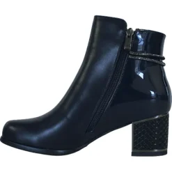 Redz Boots<Block Heeled Ankle Boots - F3921 - Navy