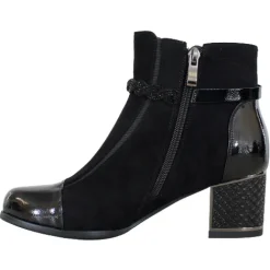 Redz Boots<Block Heeled Ankle Boots - F3924 - Black