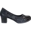 Redz Heels<Block Heeled Pumps- 6E964 - Black