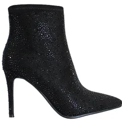 Redz Boots<Dressy Heeled Ankle Boots - F4025 - Black Diamante