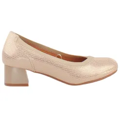 Redz Heels<Ladies Block Heeled Pumps - DCD61102 - Gold