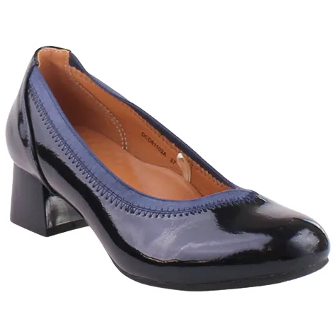 Redz Heels<Ladies Block Heeled Pumps- DCD61102A- Navy