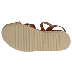 Redz Sandals<Ladies Flatform Sandals - 6W8908-1 - Tan/Gold