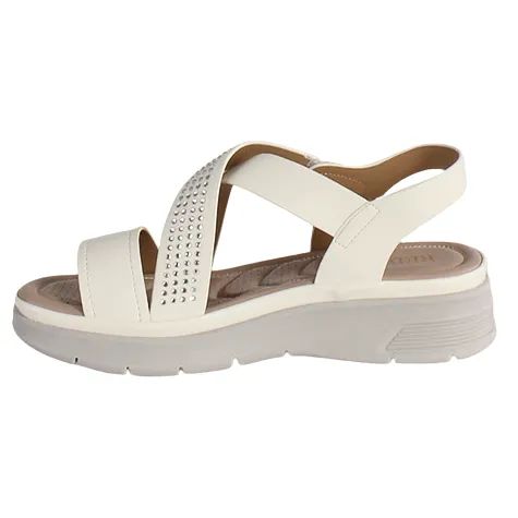 Redz Sandals<Ladies Low Wedge Sandals - 161-16A - White