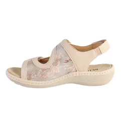 Redz Sandals<Ladies Velcro Sandals - BS2030-011 - Beige Multi