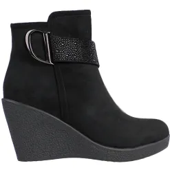 Redz Boots<Ladies Wedge Ankle Boots - D3410 - Black