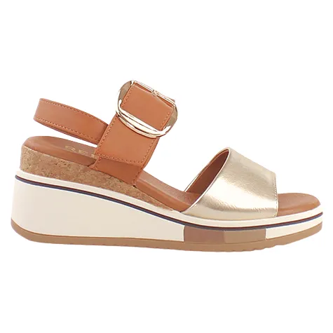 Redz Sandals<Ladies Wedge Sandals - CF024BE03 - Tan Multi